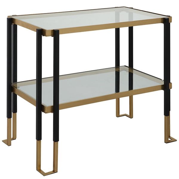 Tavolino laterale Kentmore, Nero/Oro lf1047712