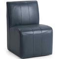 Sedie da pranzo Carsen in pelle, Blu Mistico, Set da 2 uj2003778