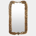 Specchio rettangolare ghirlanda greca alloro, Oro antico ix7018491