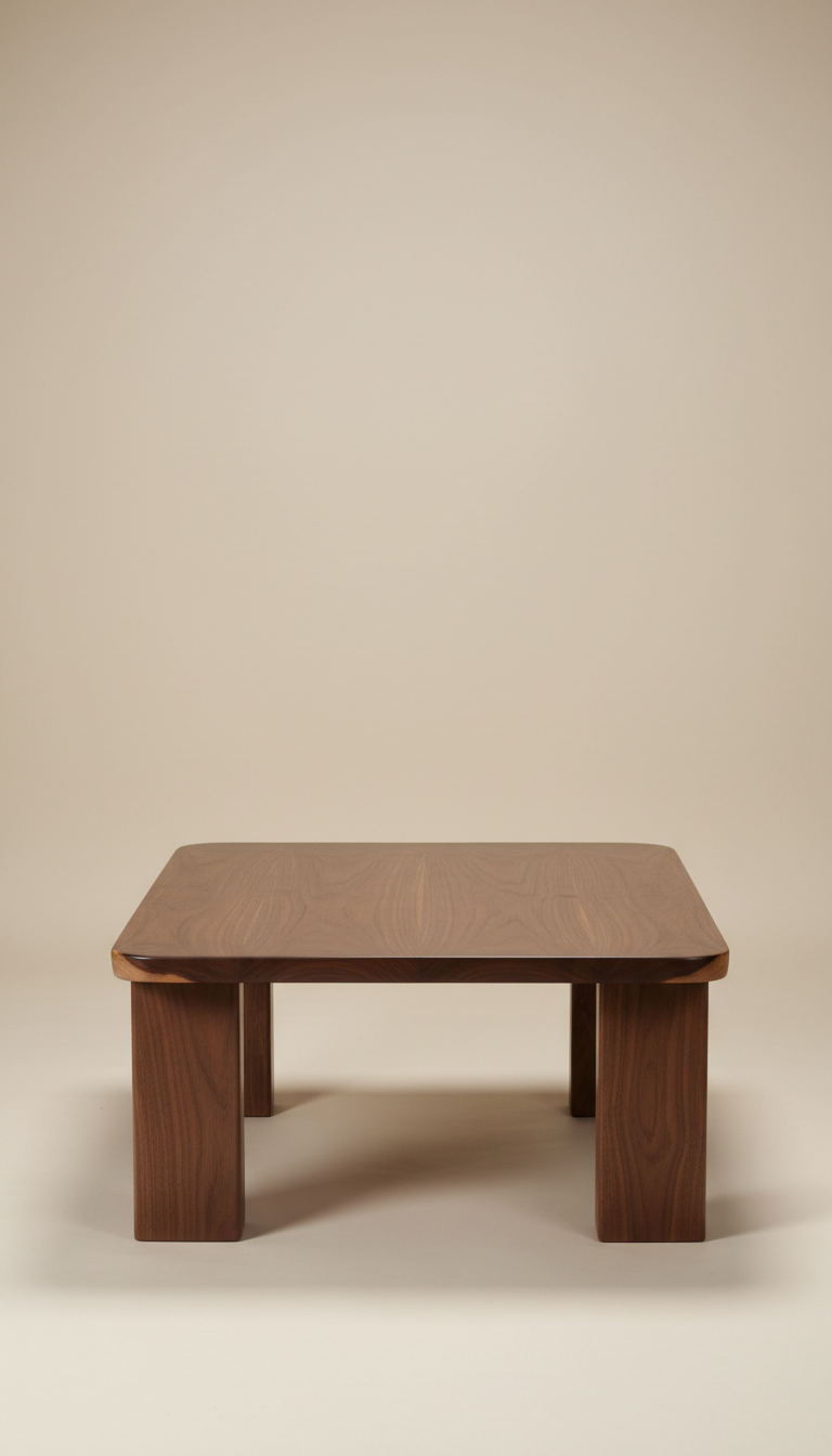 Walnut coffee table in noce finish
